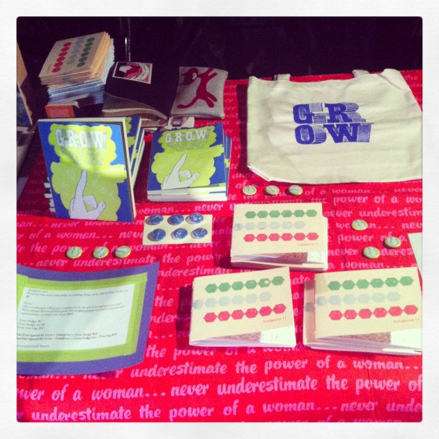 My table at the 2013 Brooklyn Zine Fest