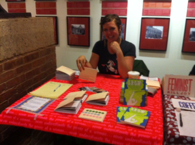 Workin' the table at the Brooklyn Zine Fest