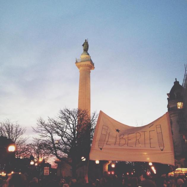 Photo by Amelie Nello, Place de Bastille 1/11/2015