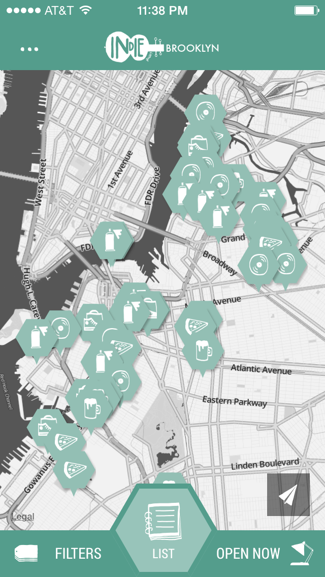 Brooklyn Indie Guide map
